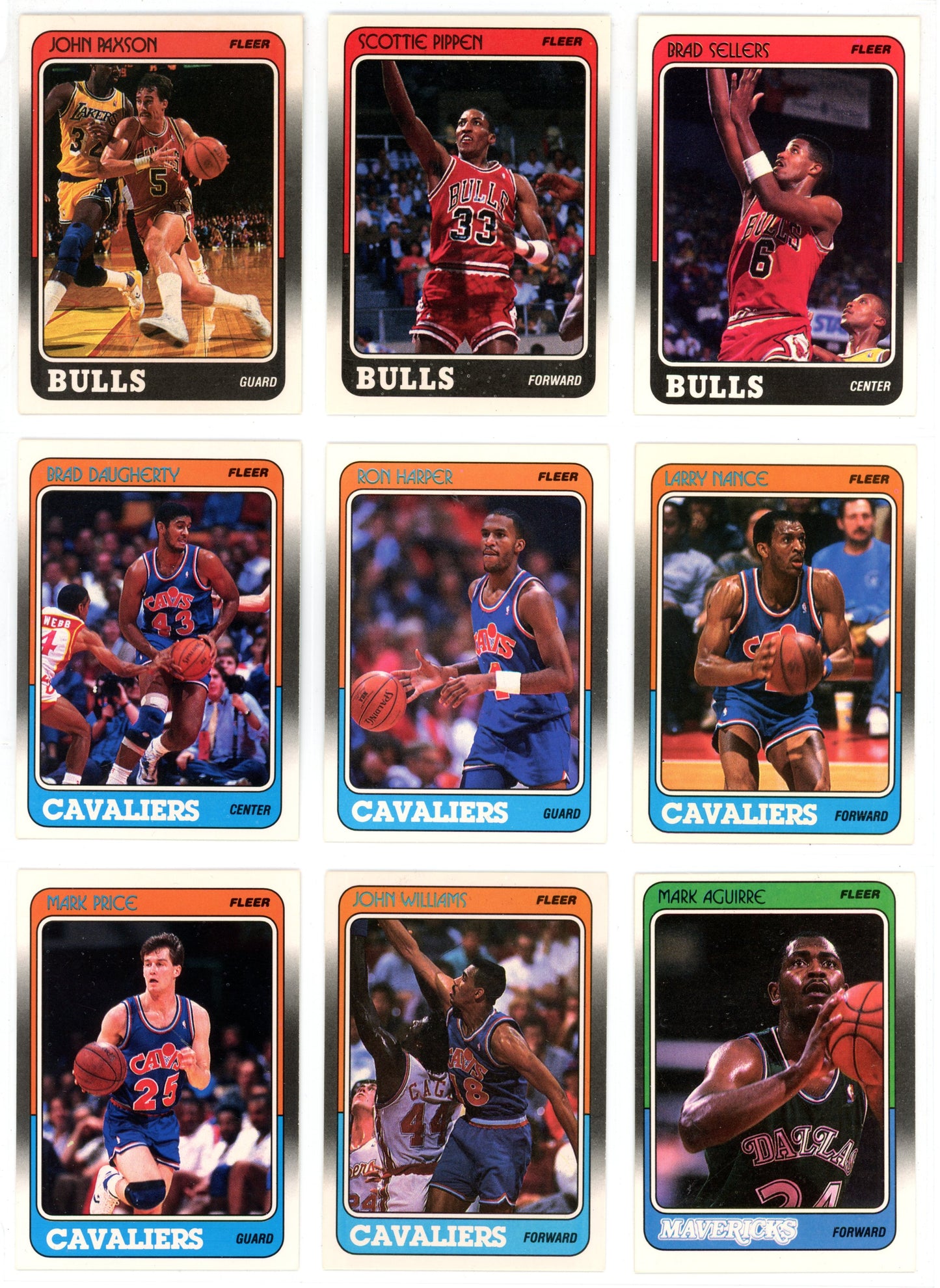 1988/89 Fleer NBA Basketball Card Complete Set (132 Cards) + 11 Stickers Set Pippen, Rodman Rookie