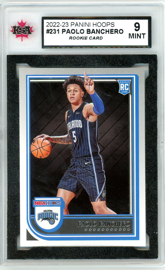 2022/23 Panini Hoops Paolo Banchero Graded Rookie Card #231 KSA 9
