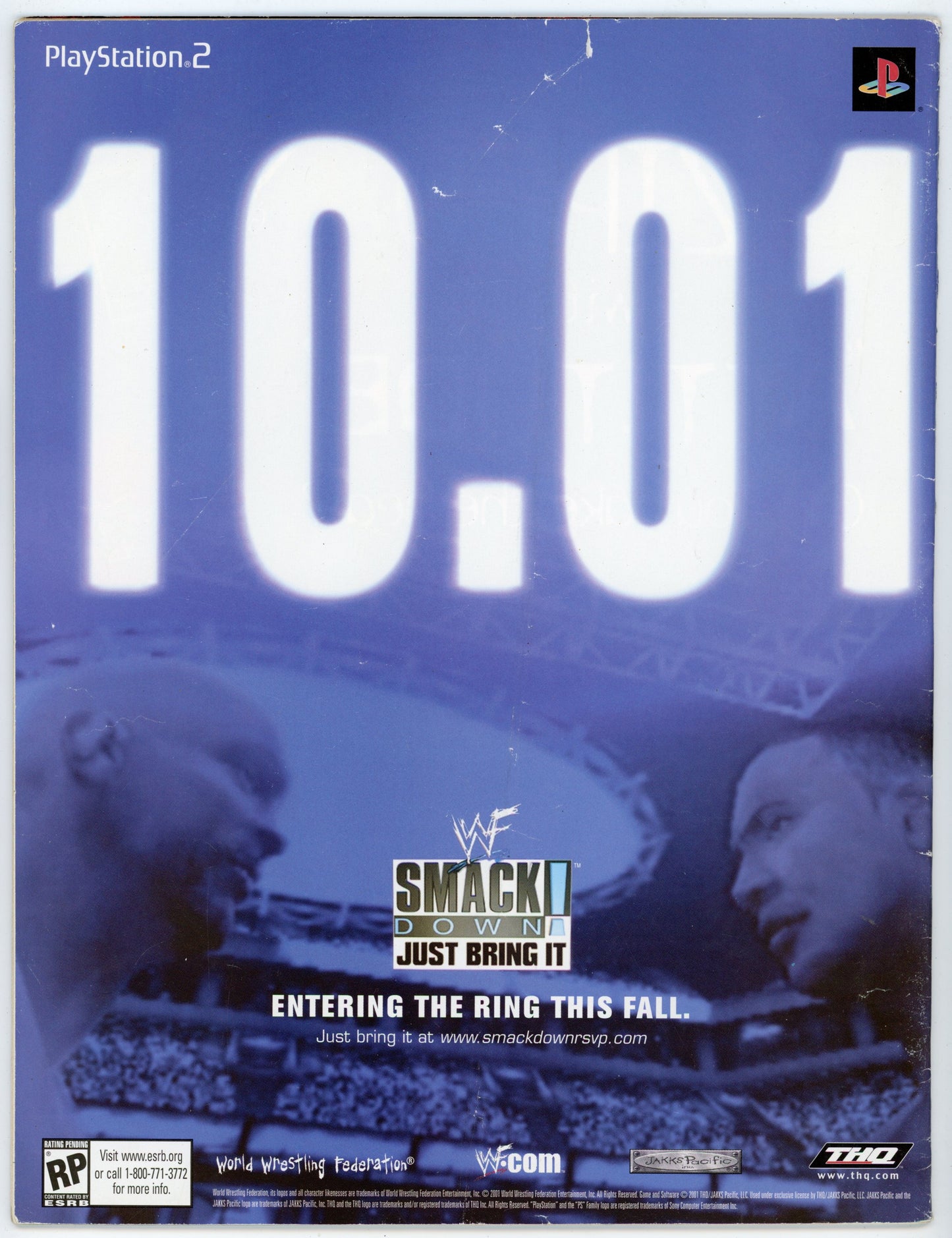 WWE Raw Vintage Wrestling Magazine (October 2001) Rob Van Dam