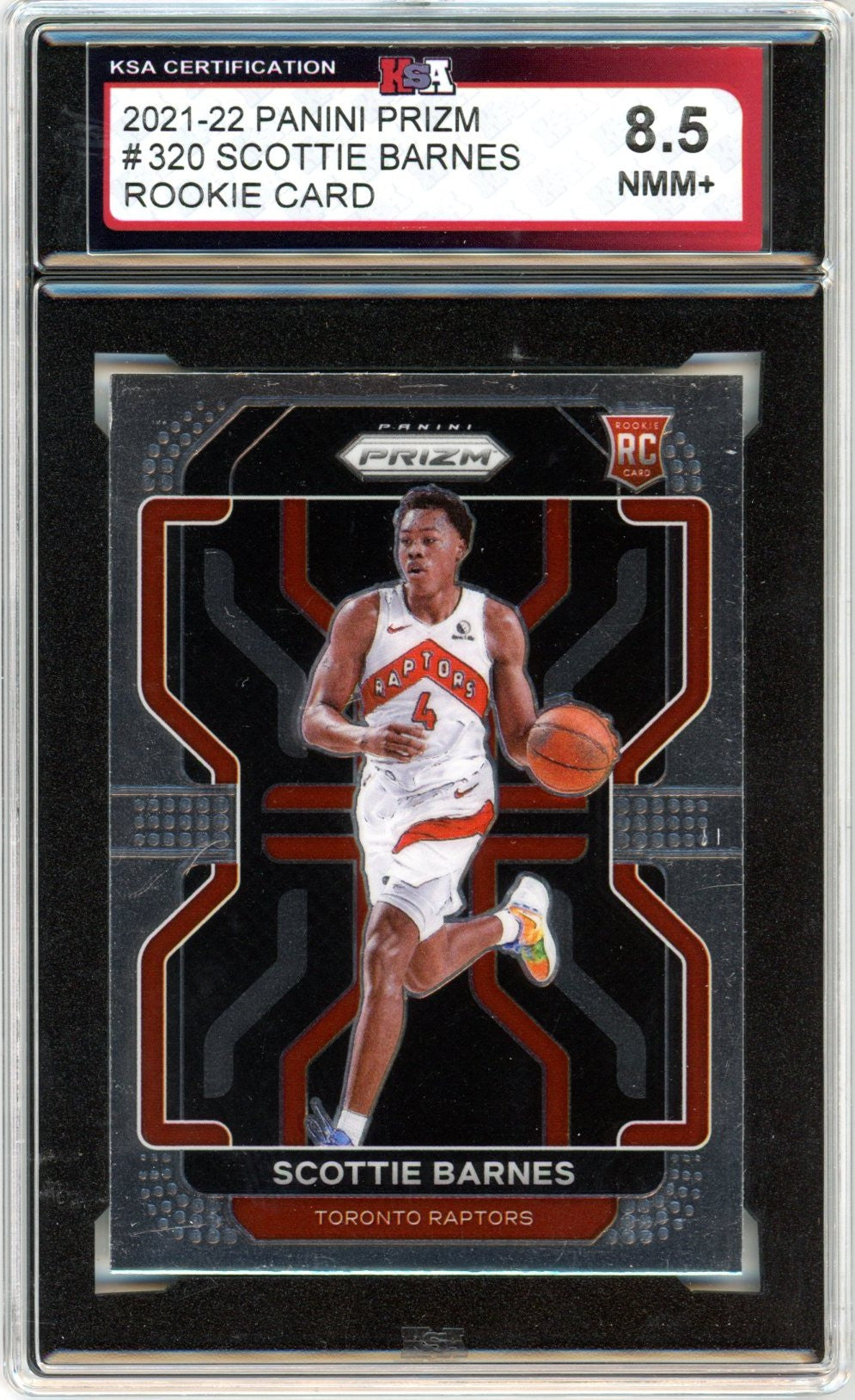 2021/22 Panini Prizm Scottie Barnes #320 Graded Basketball Rookie Card KSA 8.5