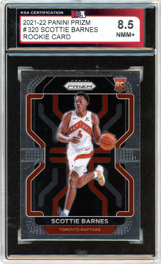 2021/22 Panini Prizm Scottie Barnes #320 Graded Basketball Rookie Card KSA 8.5