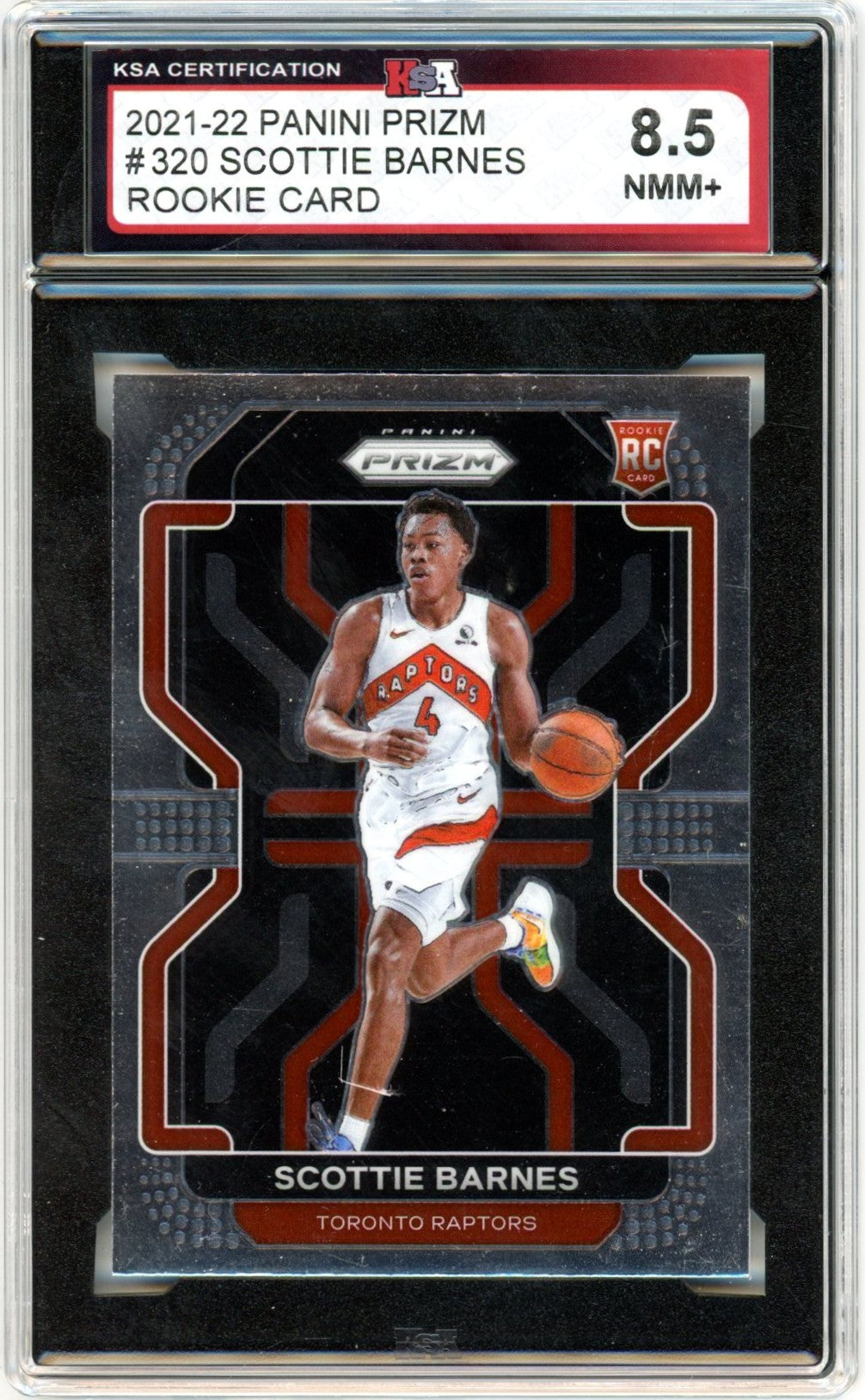 2021/22 Panini Prizm #320 Scottie Barnes Graded Basketball Rookie Card KSA 8.5