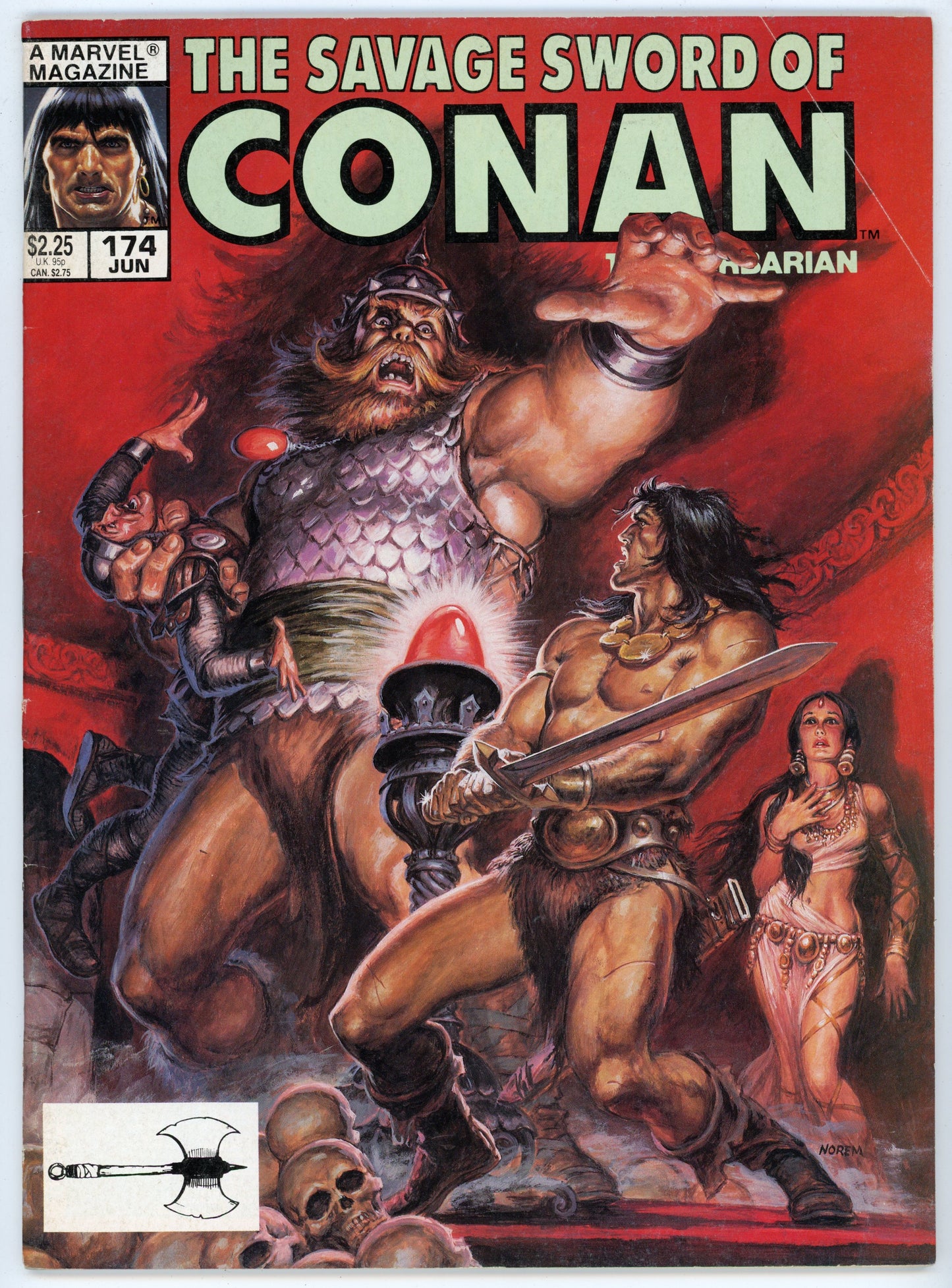 Marvel Magazine The Savage Sword of Conan the Barbarian Volume 1 No. 174 (June 1990)