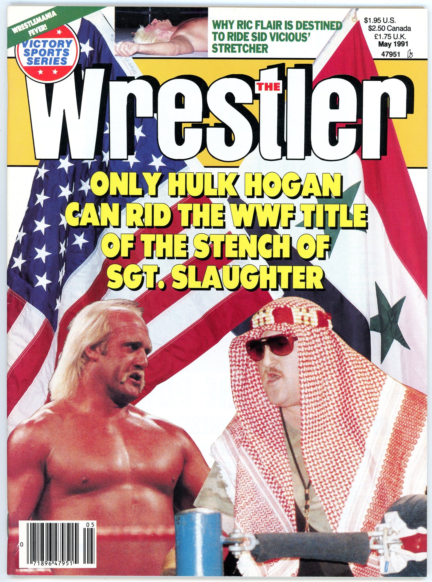 The Wrestler Vintage Wrestling Magazine (May, 1991) Hulk Hogan, Sgt. Slaughter