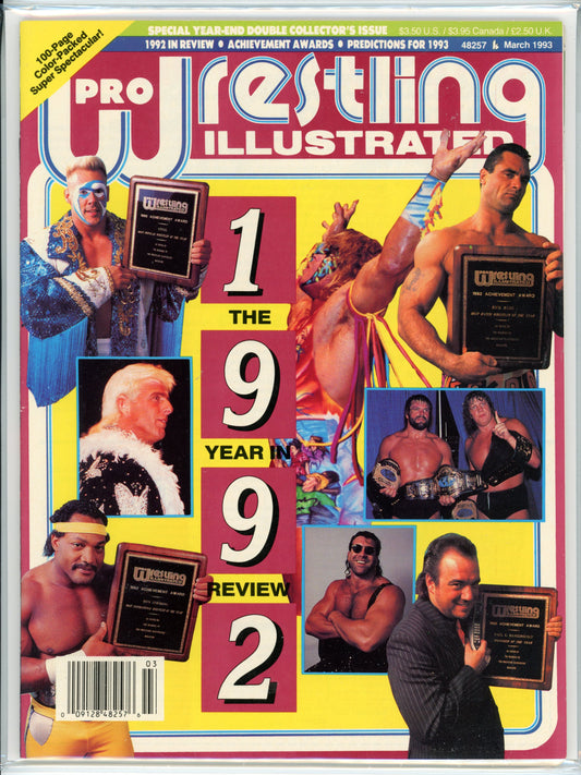 Pro Wrestling Illustrated Vintage Magazine (March, 1993) Special Year-End Double Collector's Issue