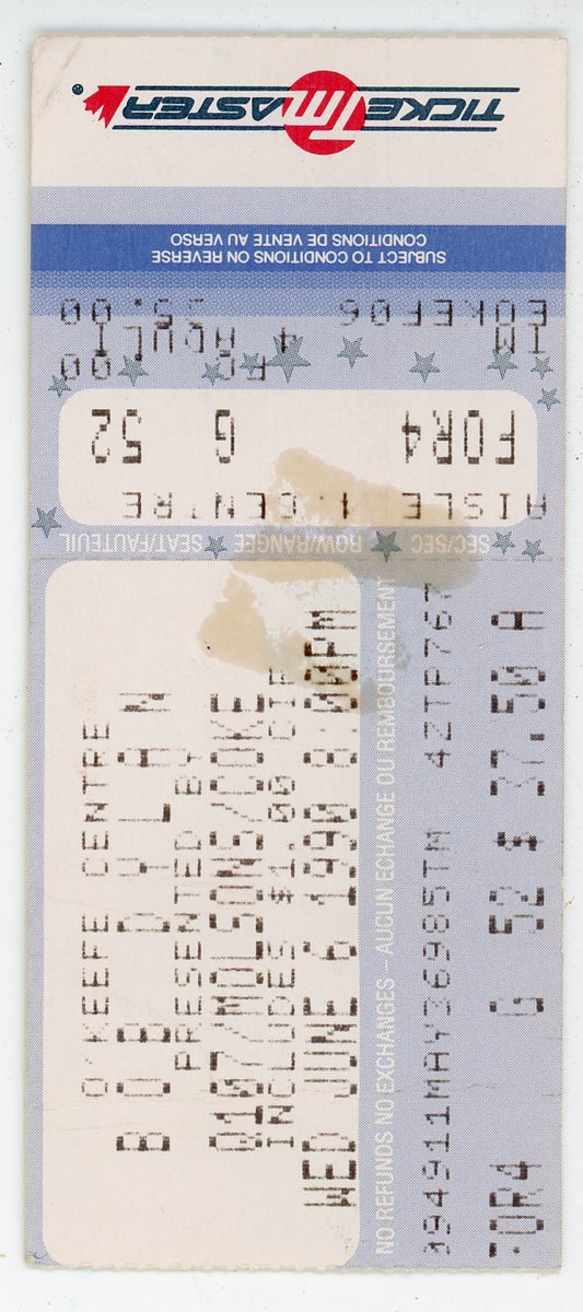 Bob Dylan Vintage Concert Ticket O'Keefe Centre (Toronto, 1990)