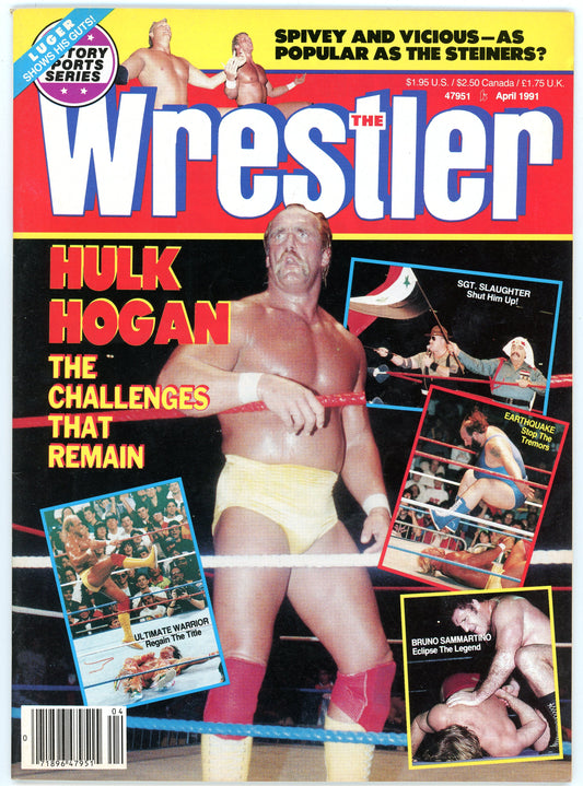 The Wrestler Vintage Wrestling Magazine (April, 1991) Hulk Hogan