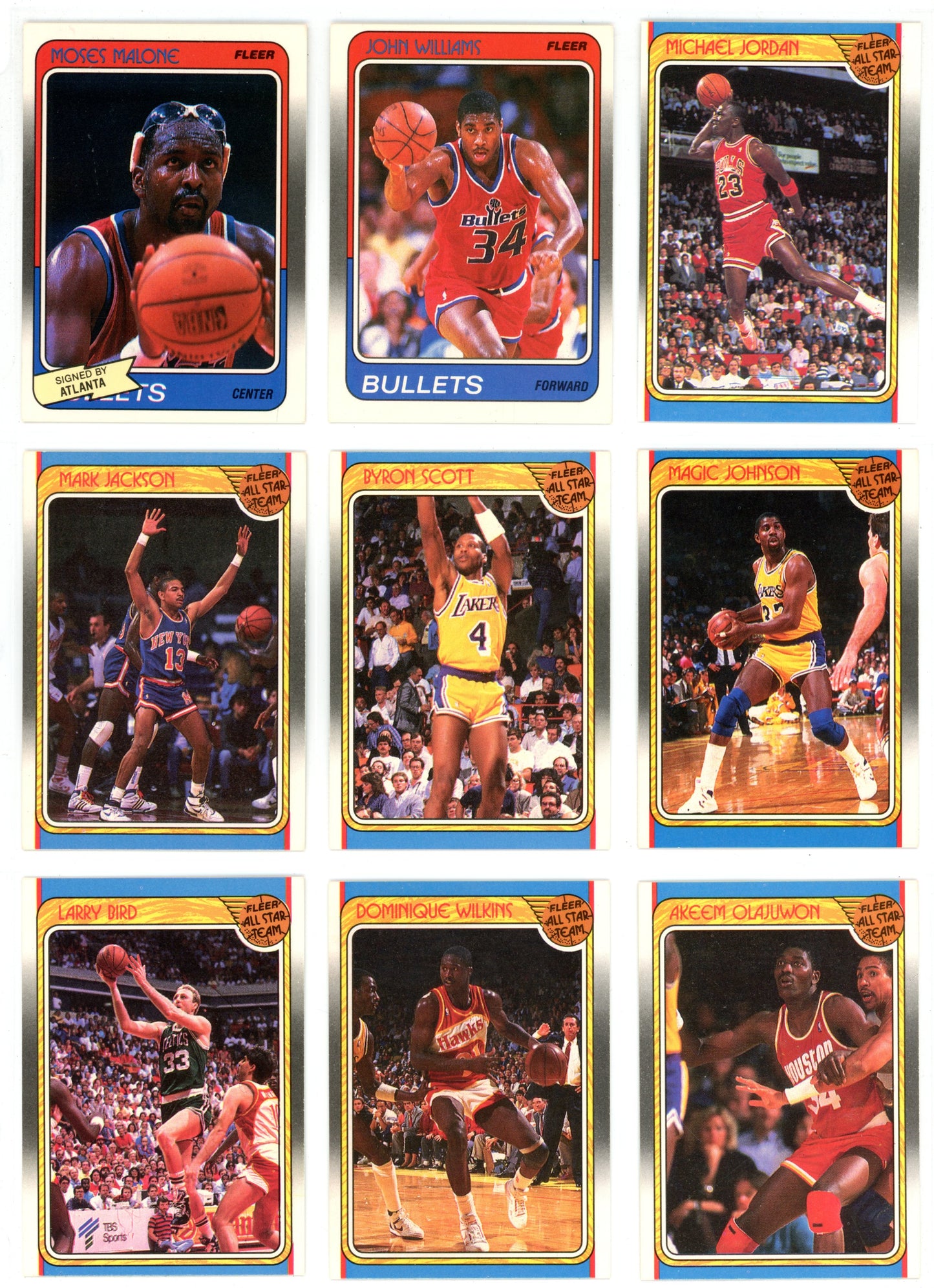 1988/89 Fleer NBA Basketball Card Complete Set (132 Cards) + 11 Stickers Set Pippen, Rodman Rookie