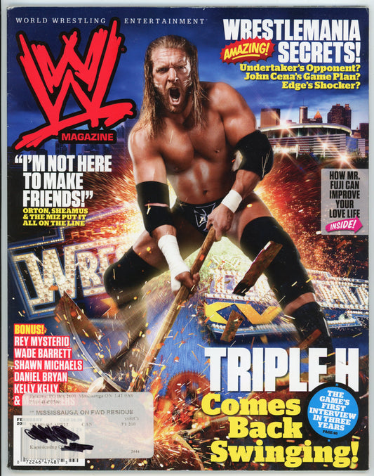 WWE Vintage Wrestling Magazine (February 2011) Triple H Cover