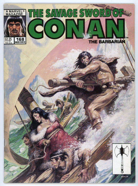 Marvel Magazine The Savage Sword of Conan the Barbarian Volume 1 No. 168 (Mid December 1989)
