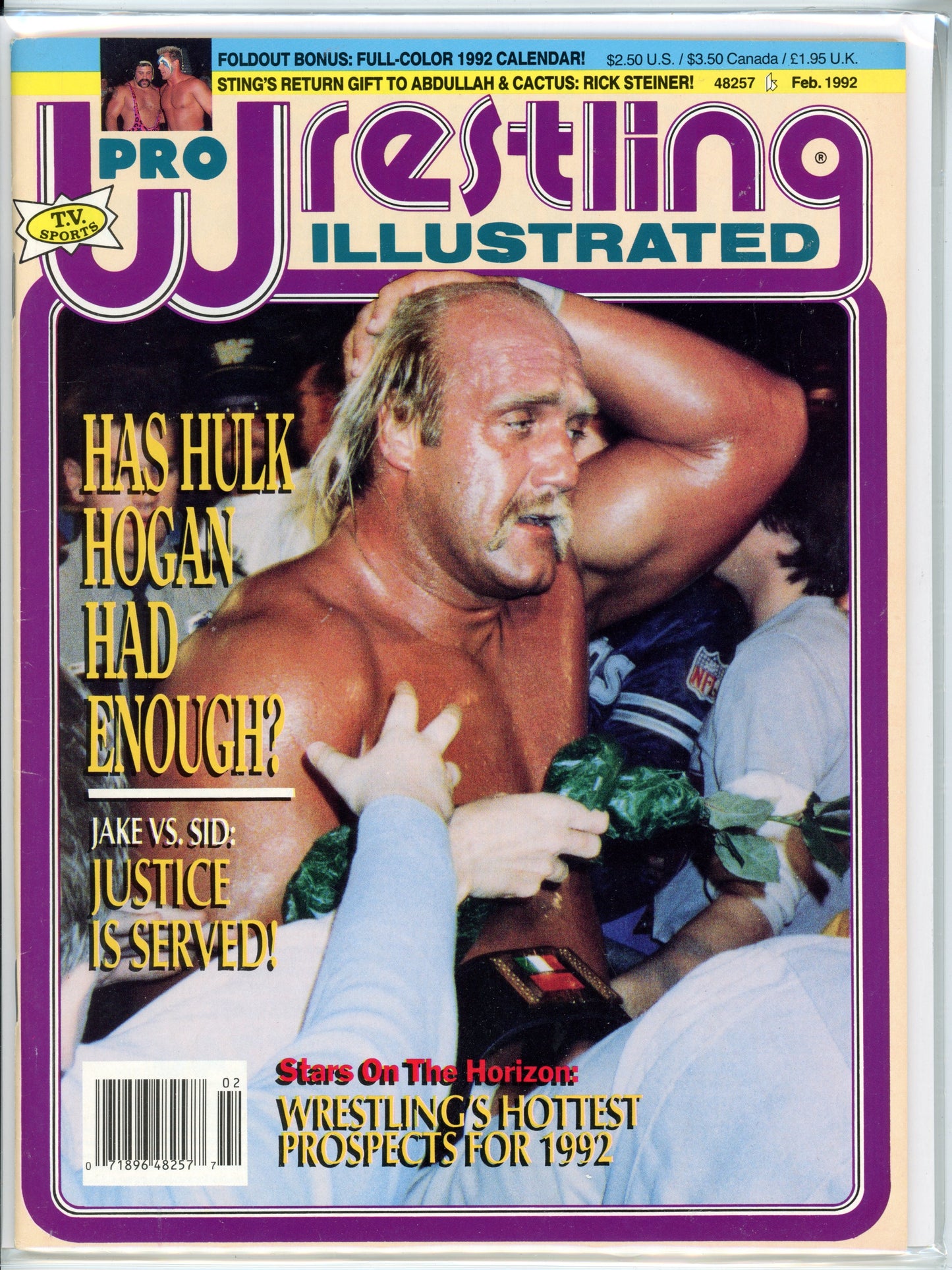 Pro Wrestling Illustrated Vintage Magazine (February, 1992) Hulk Hogan