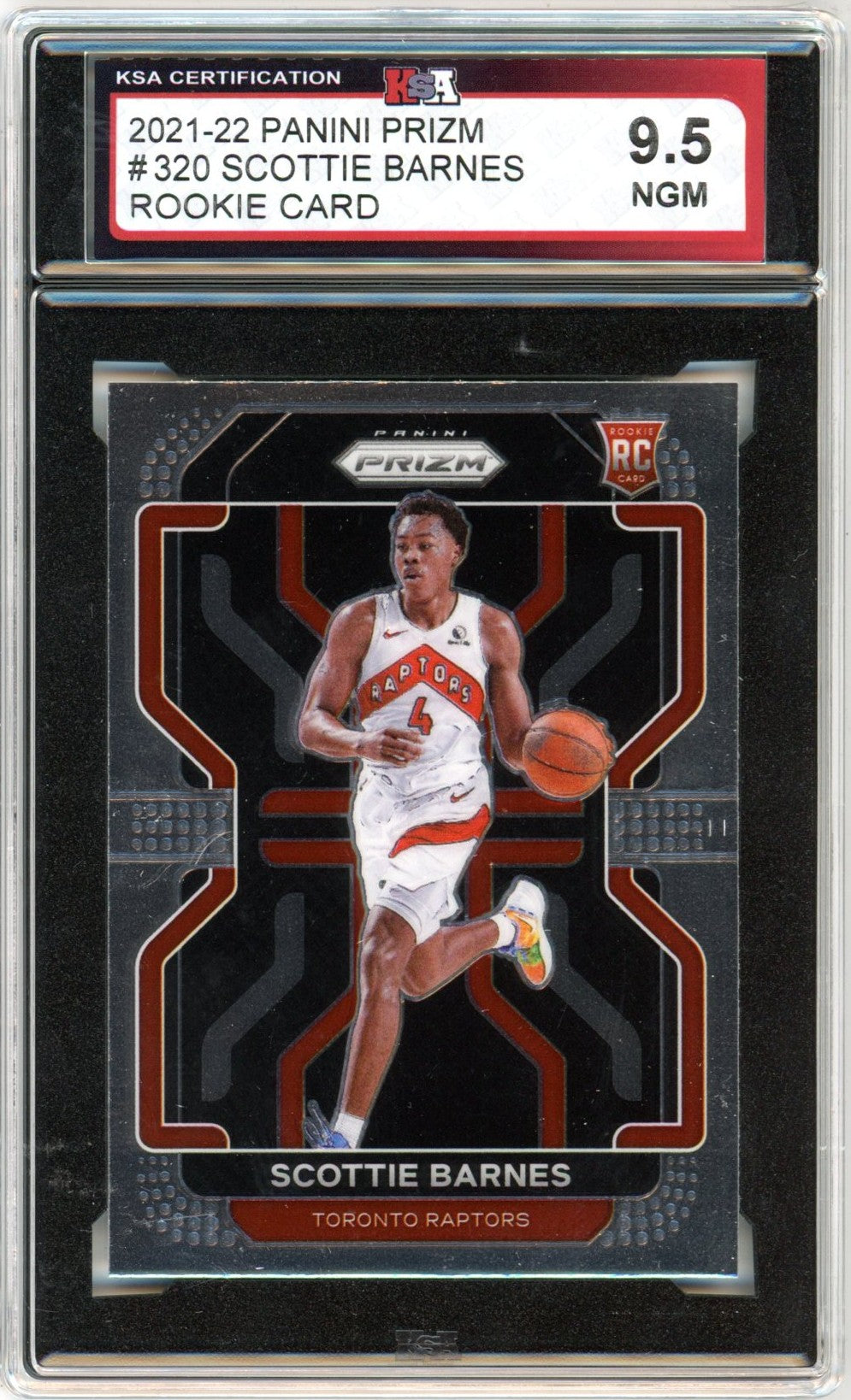 2021/22 Panini Prizm Scottie Barnes Graded Basketball Rookie Card #320 KSA 9.5