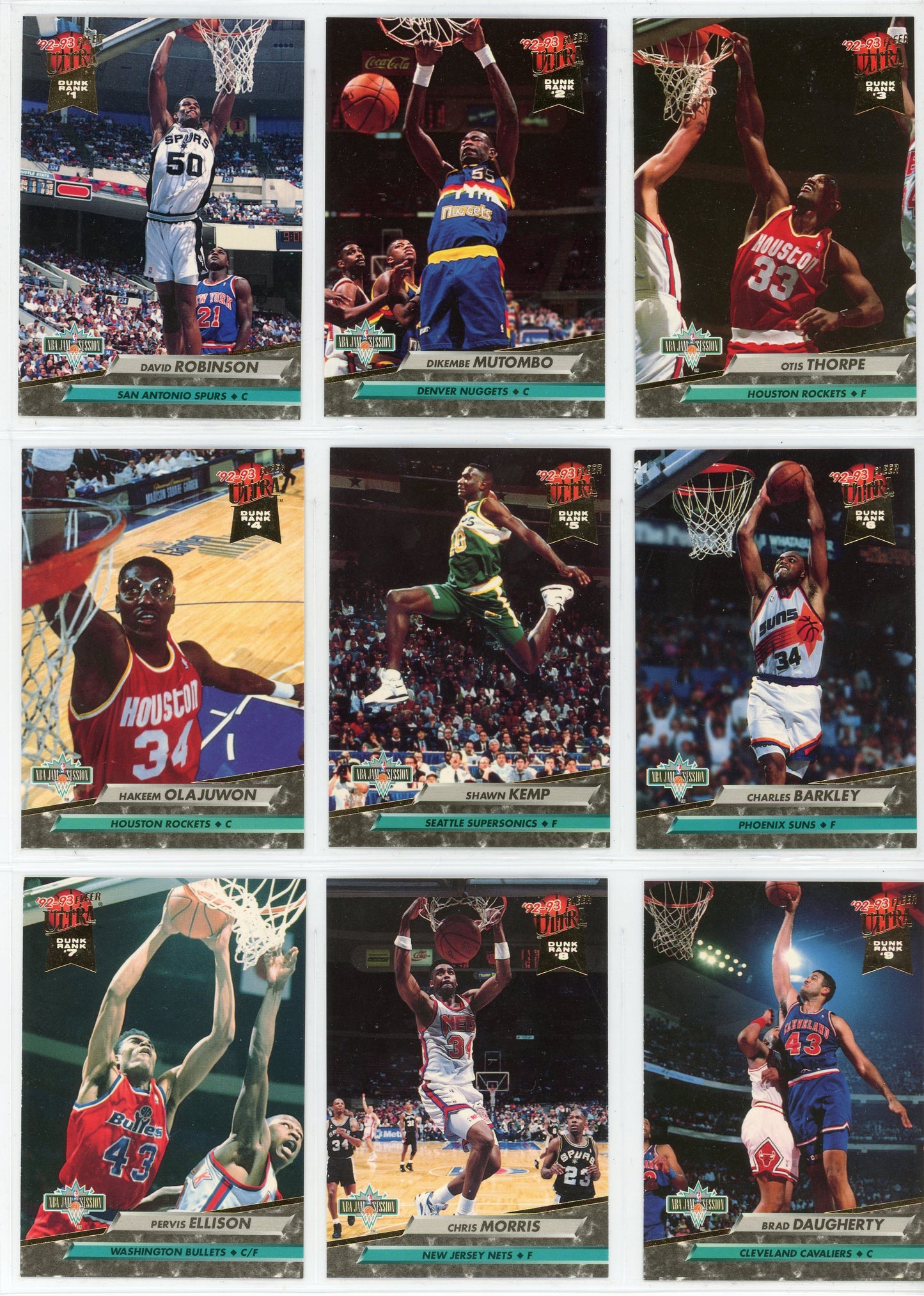 1992/93 Fleer Ultra Series 2 Basketball Card Complete Set (275 Cards) Shaq Rookie