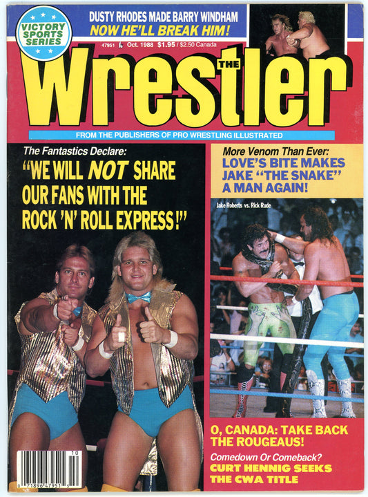 The Wrestler Vintage Wrestling Magazine (October, 1988) The Fantastics