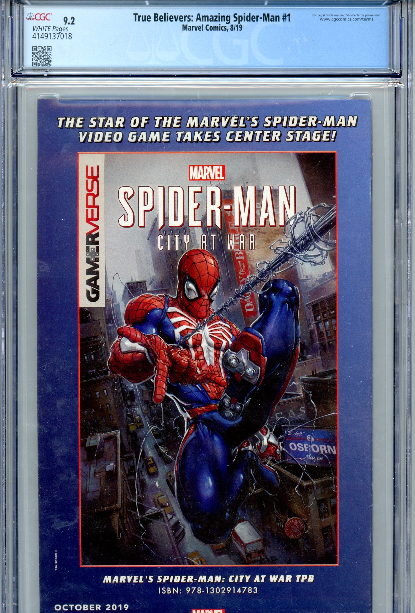 2019 True Believers: The Amazing Spider-Man #1 1963 Reprint Graded Comic Book Steve Sitko Cover CGC 9.2