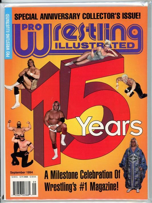 Pro Wrestling Illustrated Vintage Magazine (September, 1994) Special 15th Anniversary Collector's Issue