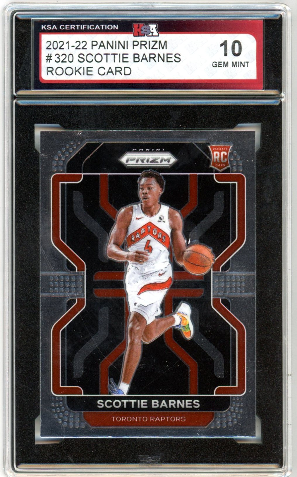 2021/22 Panini Prizm Scottie Barnes #320 Graded Basketball Rookie Card KSA 10