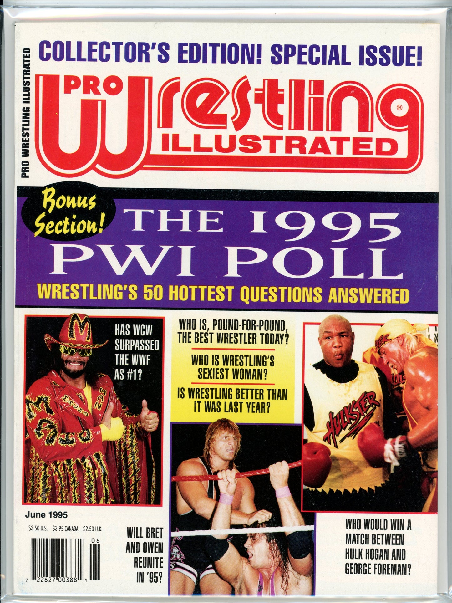 Pro Wrestling Illustrated Vintage Magazine (June, 1995) Collector's Edition, PWI Poll