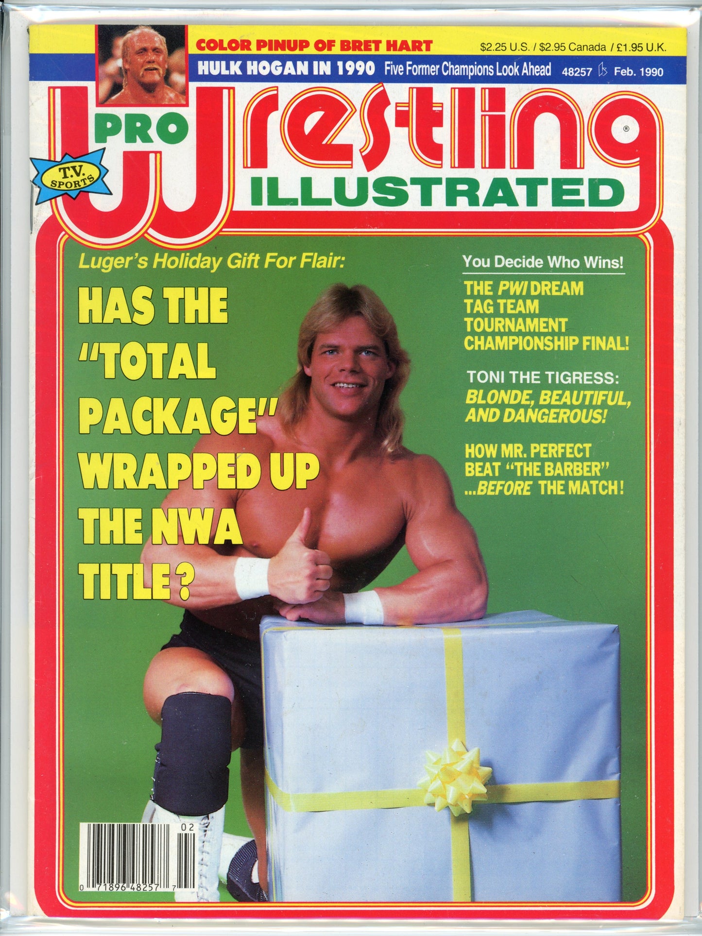 Pro Wrestling Illustrated Vintage Magazine (February, 1990) Lex Luger