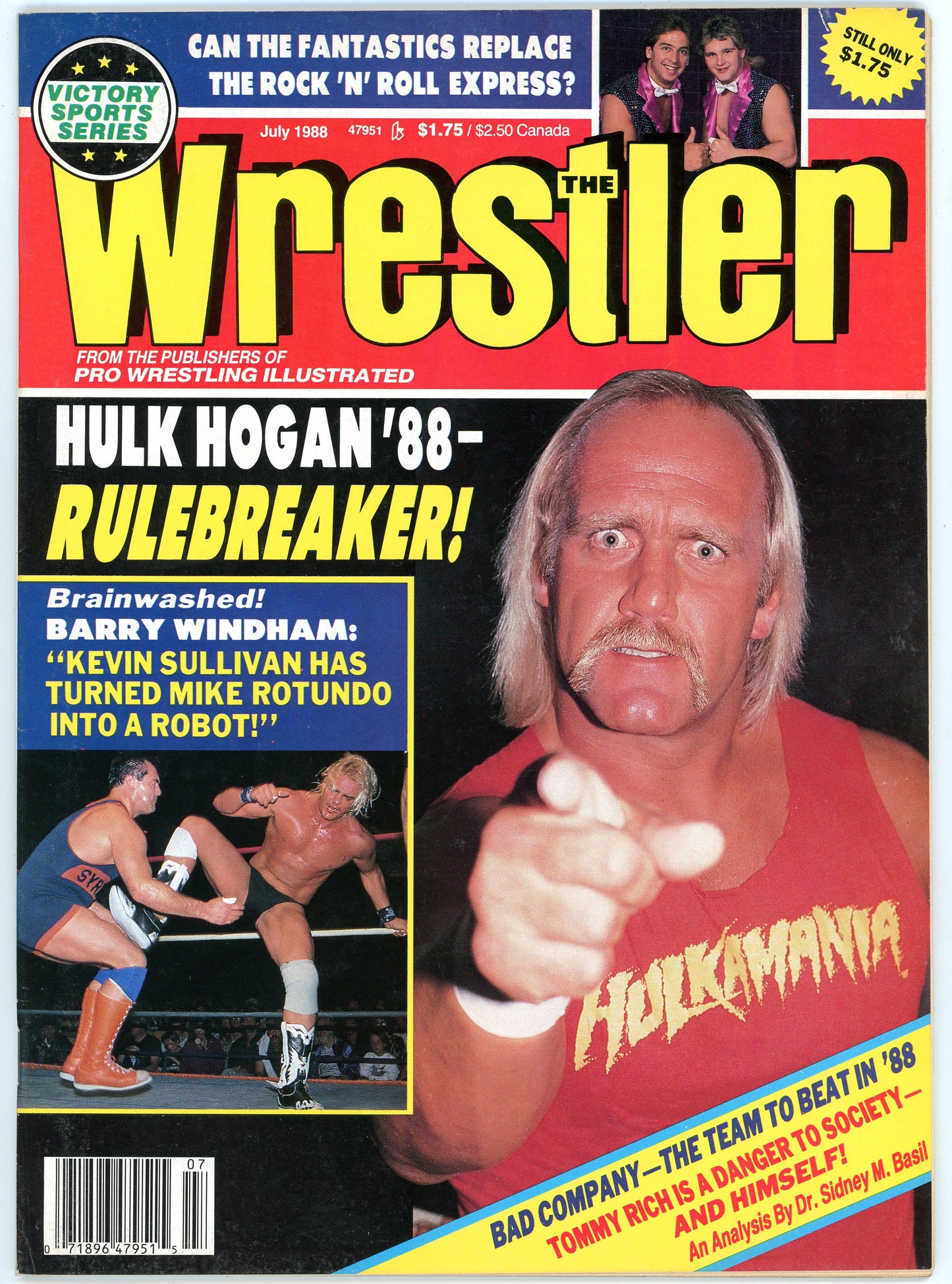 The Wrestler Vintage Wrestling Magazine (July, 1988) Hulk Hogan