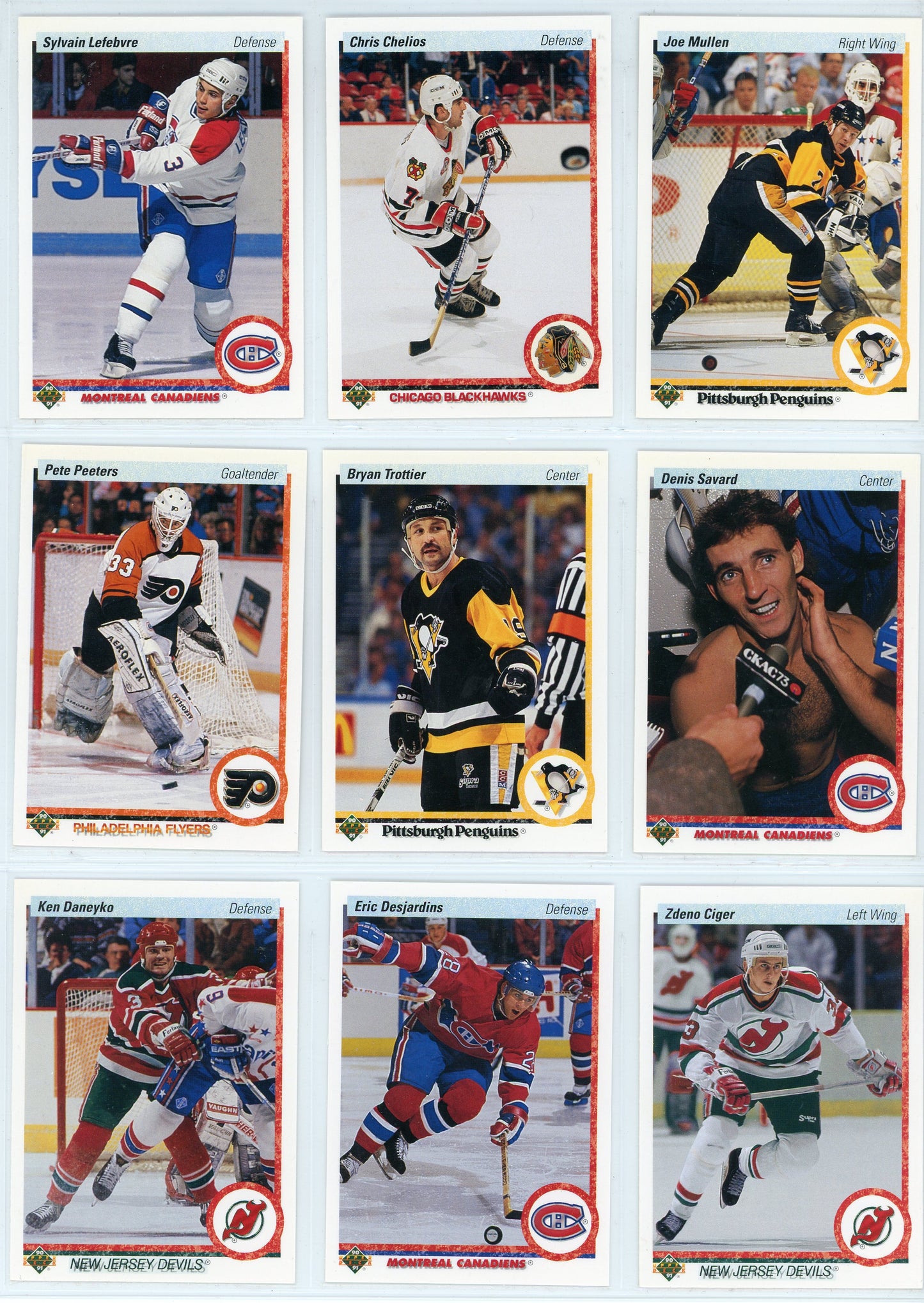1990/91 Upper Deck High Number Series Hockey Card Set (150 Cards)