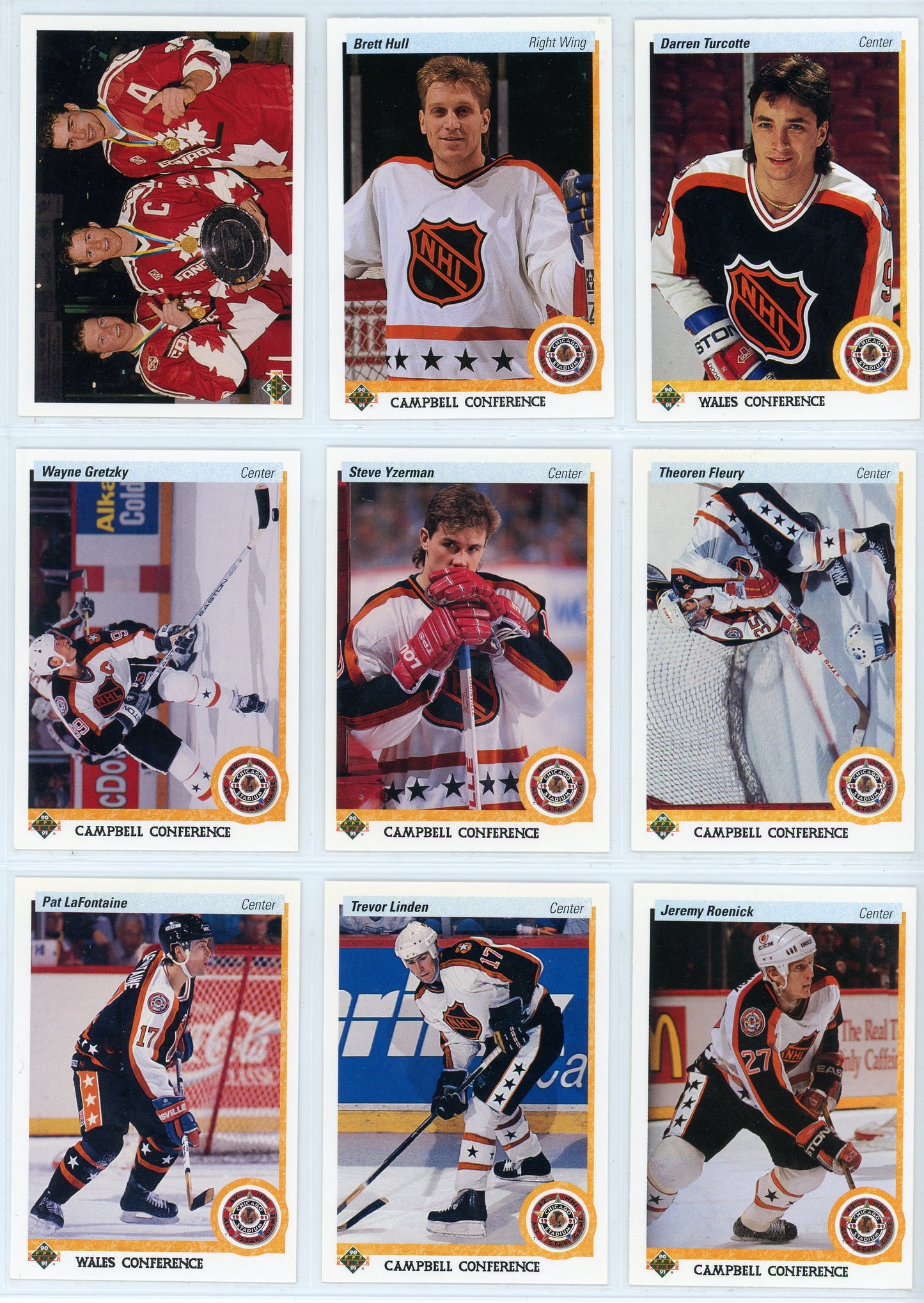 1990/91 Upper Deck High Number Series Hockey Card Set (150 Cards)