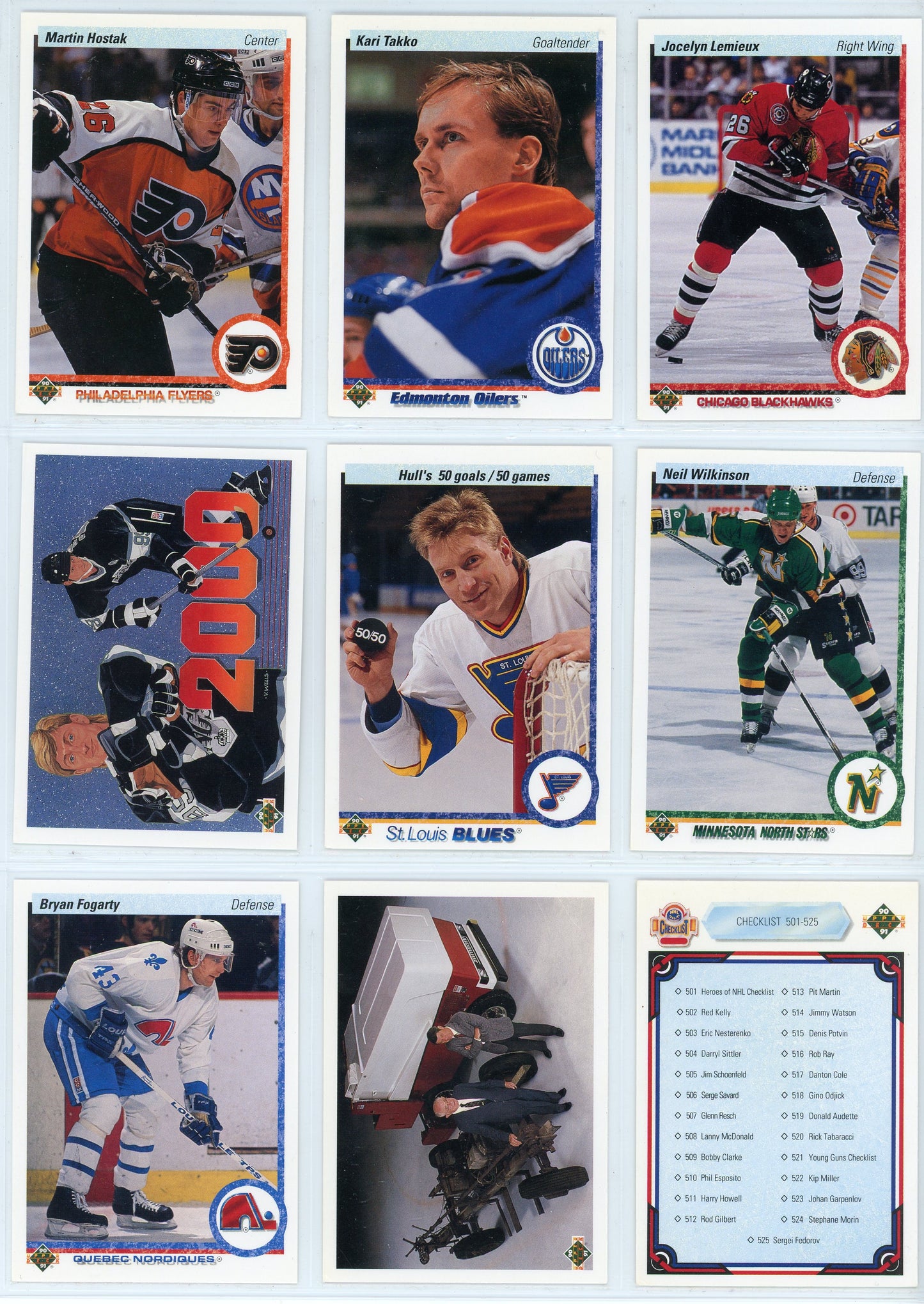 1990/91 Upper Deck High Number Series Hockey Card Set (150 Cards)