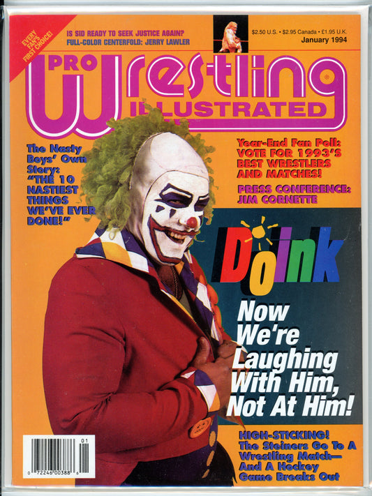 Pro Wrestling Illustrated Vintage Magazine (January, 1994) Doink the Clown