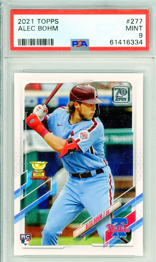 2021 Topps Alec Bohm #277 Graded Rookie Card PSA 9