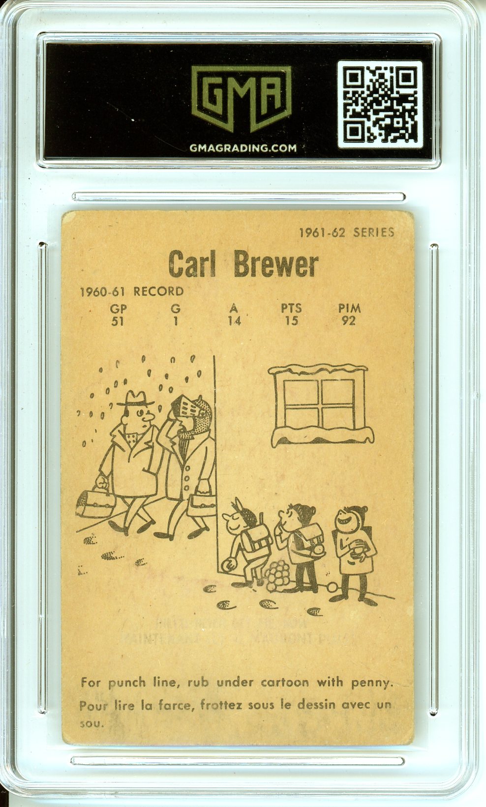 1961 Parkhurst Carl Brewer #18 Graded Card GMA 4.5