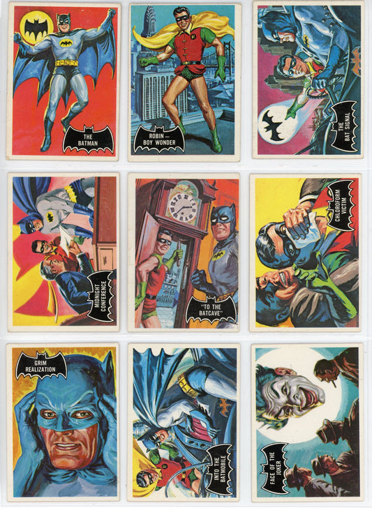 1966 O-Pee-Chee Batman Trading Cards Complete Set (54 Cards) Includes Rookie Card