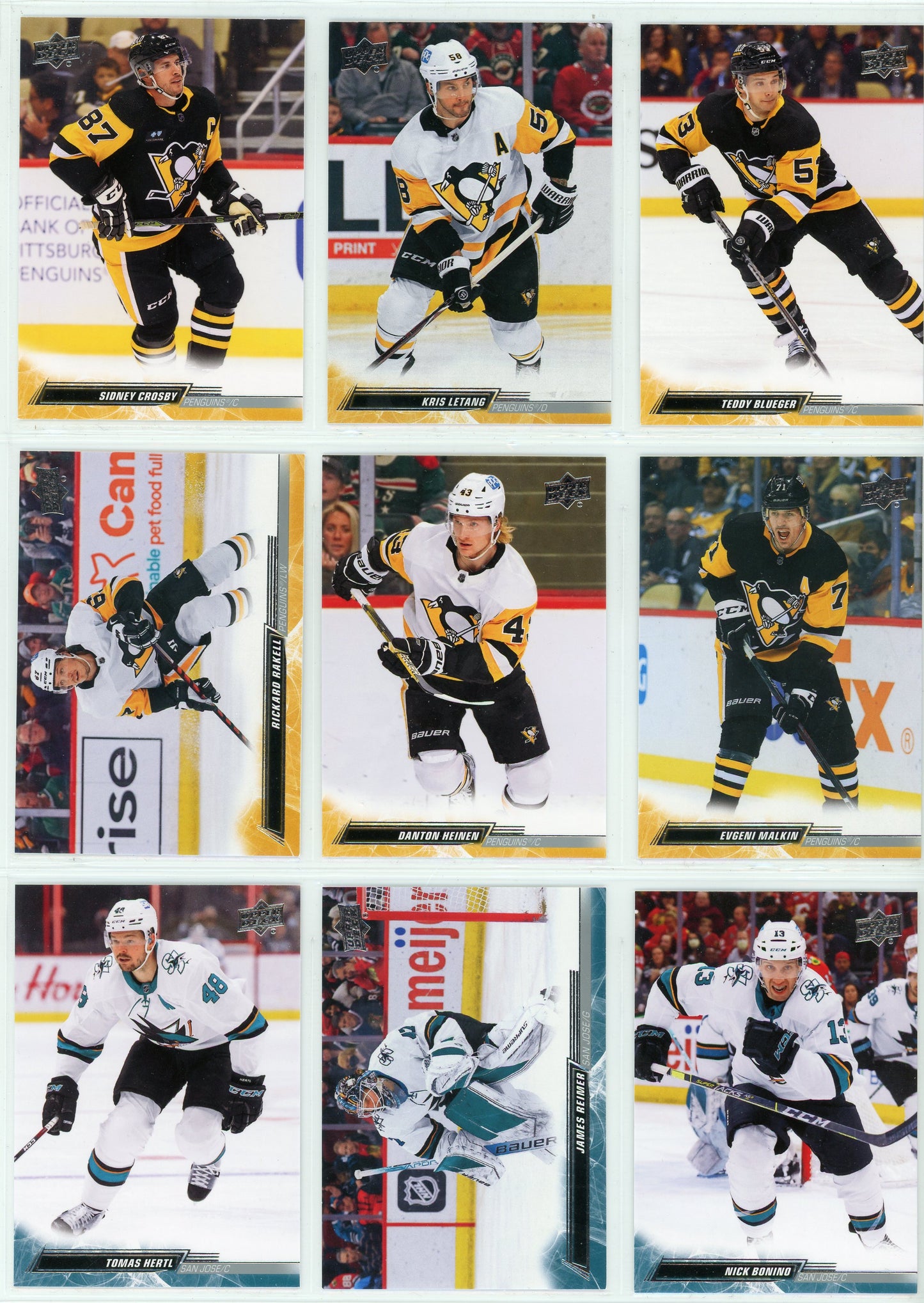 2022/23 Upper Deck Series 2 Hockey Card Base Set (200 Cards)