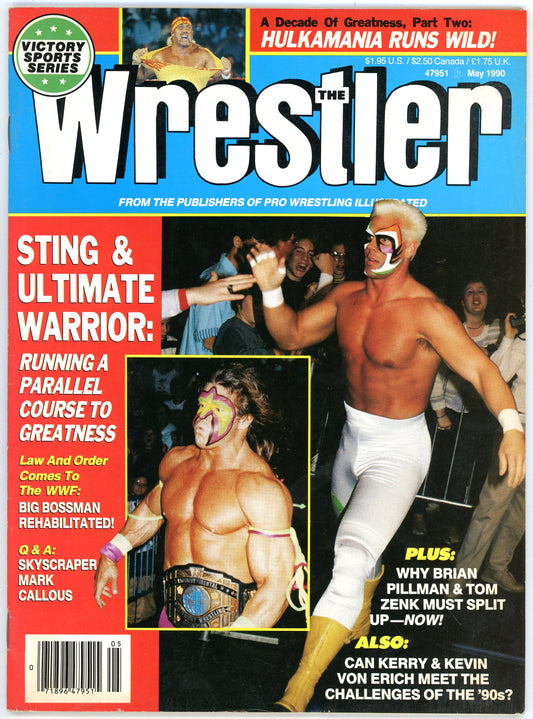 The Wrestler Vintage Wrestling Magazine (May, 1990) Sting, Ultimate Warrior