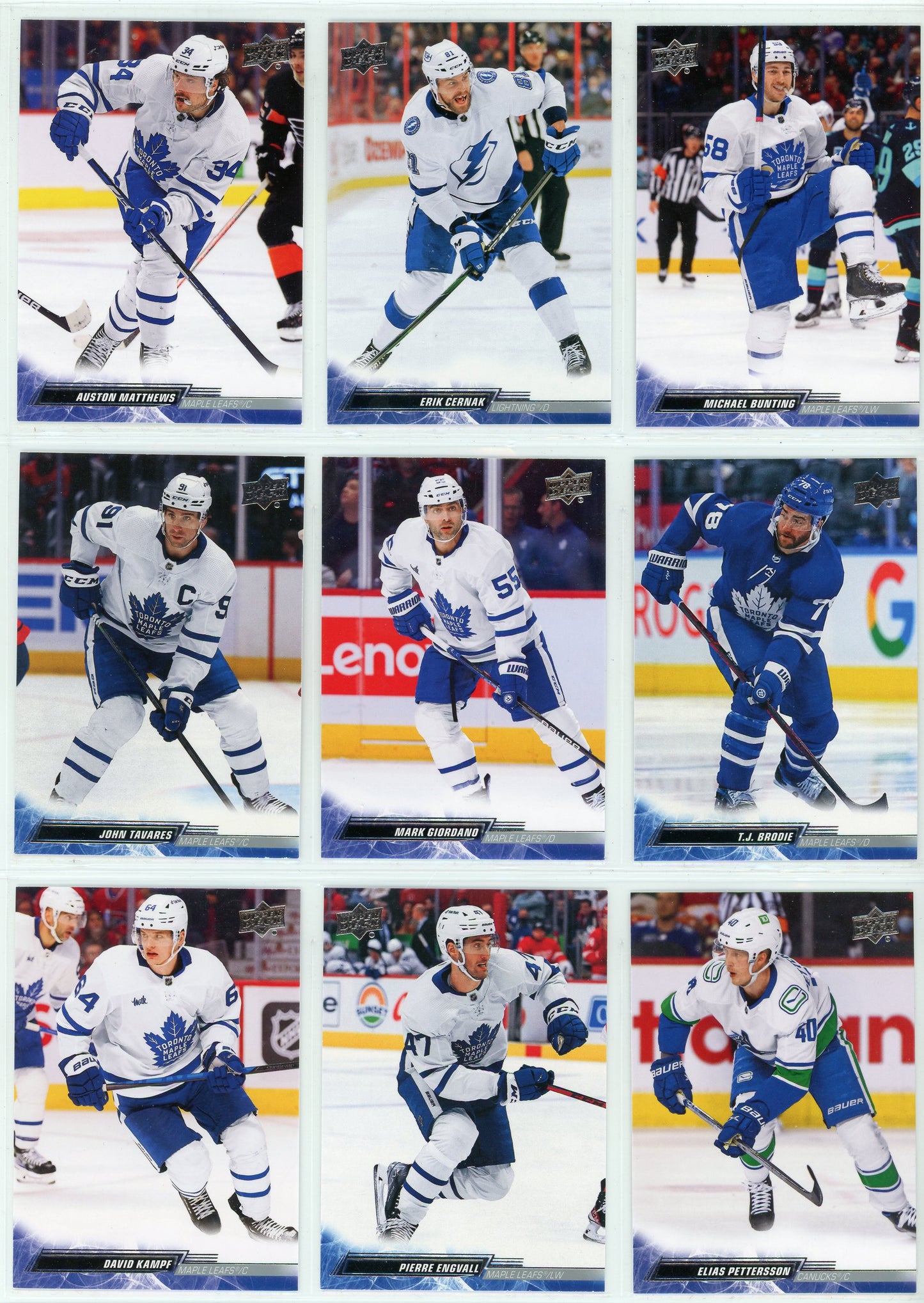 2022/23 Upper Deck Series 2 Hockey Card Base Set (200 Cards)