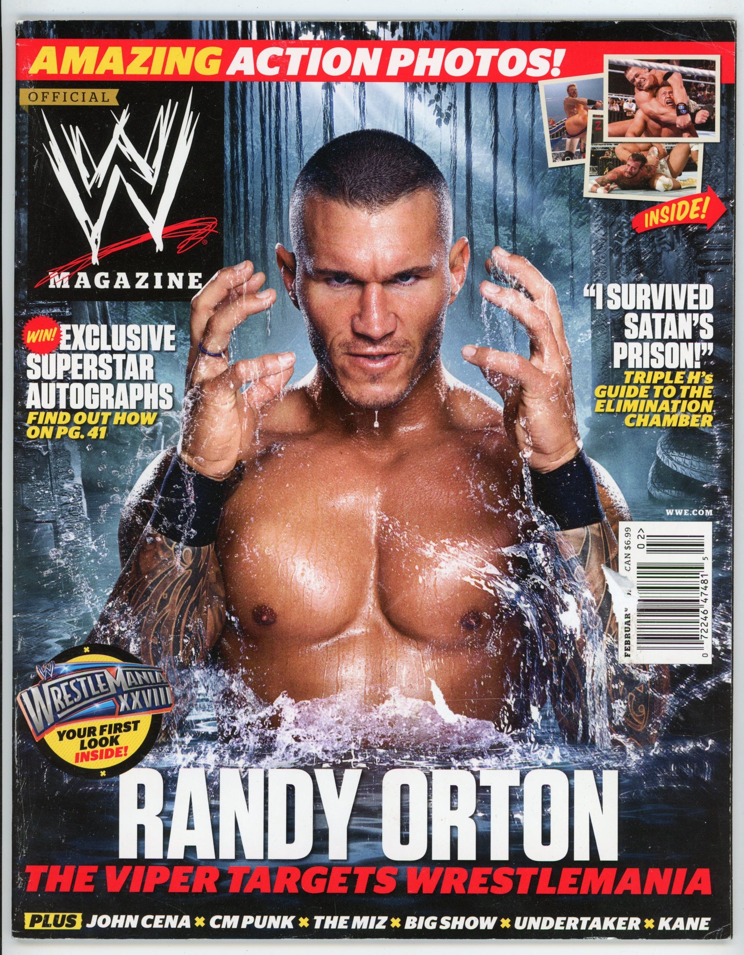 WWE Wrestling Magazine (February 2012) Randy Orton Cover