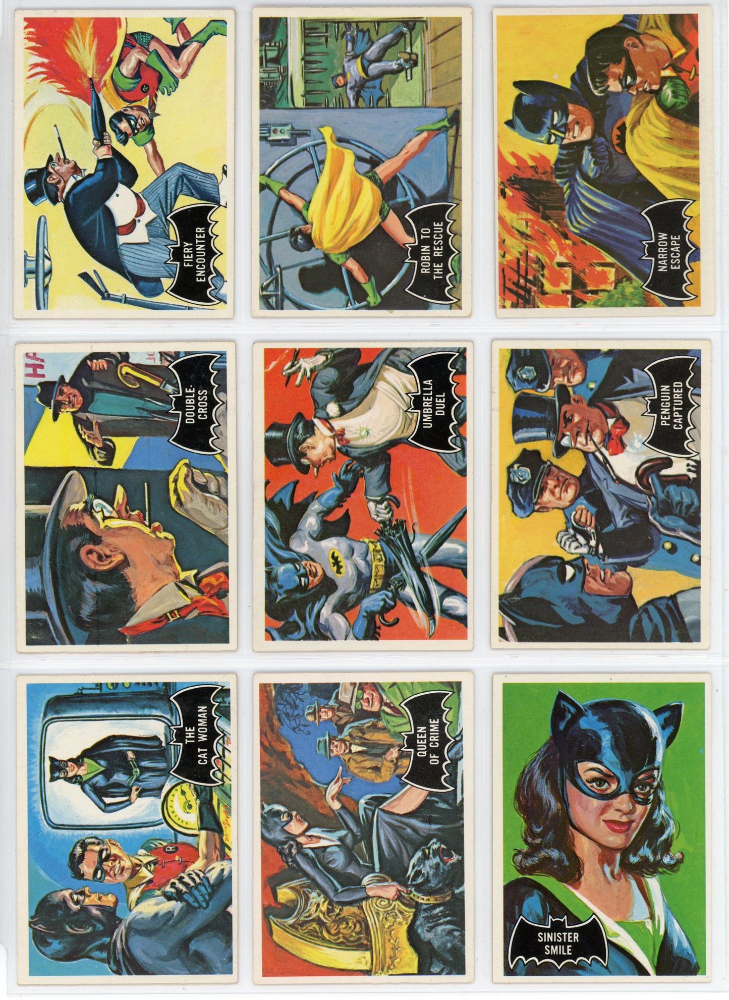 1966 O-Pee-Chee Batman Trading Cards Complete Set (54 Cards) Includes Rookie Card