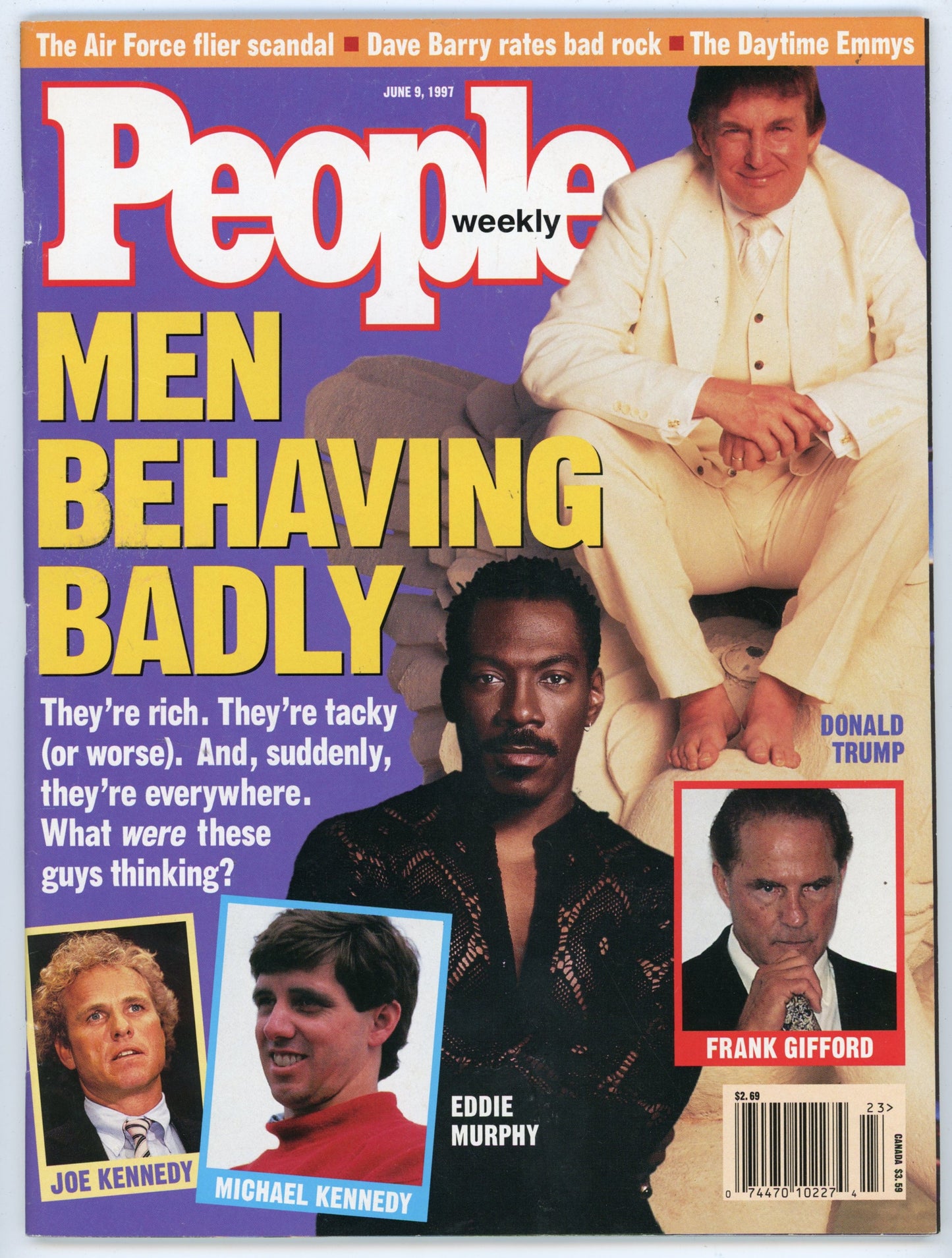 People Weekly Vintage Magazine (June 9, 1997) Men Behaving Badly Issue Donald Trump