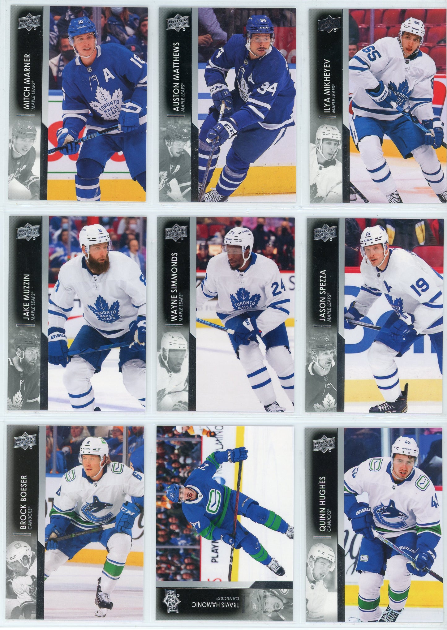 2021/22 Upper Deck Series 2 Hockey Card Base Set (200 Cards)