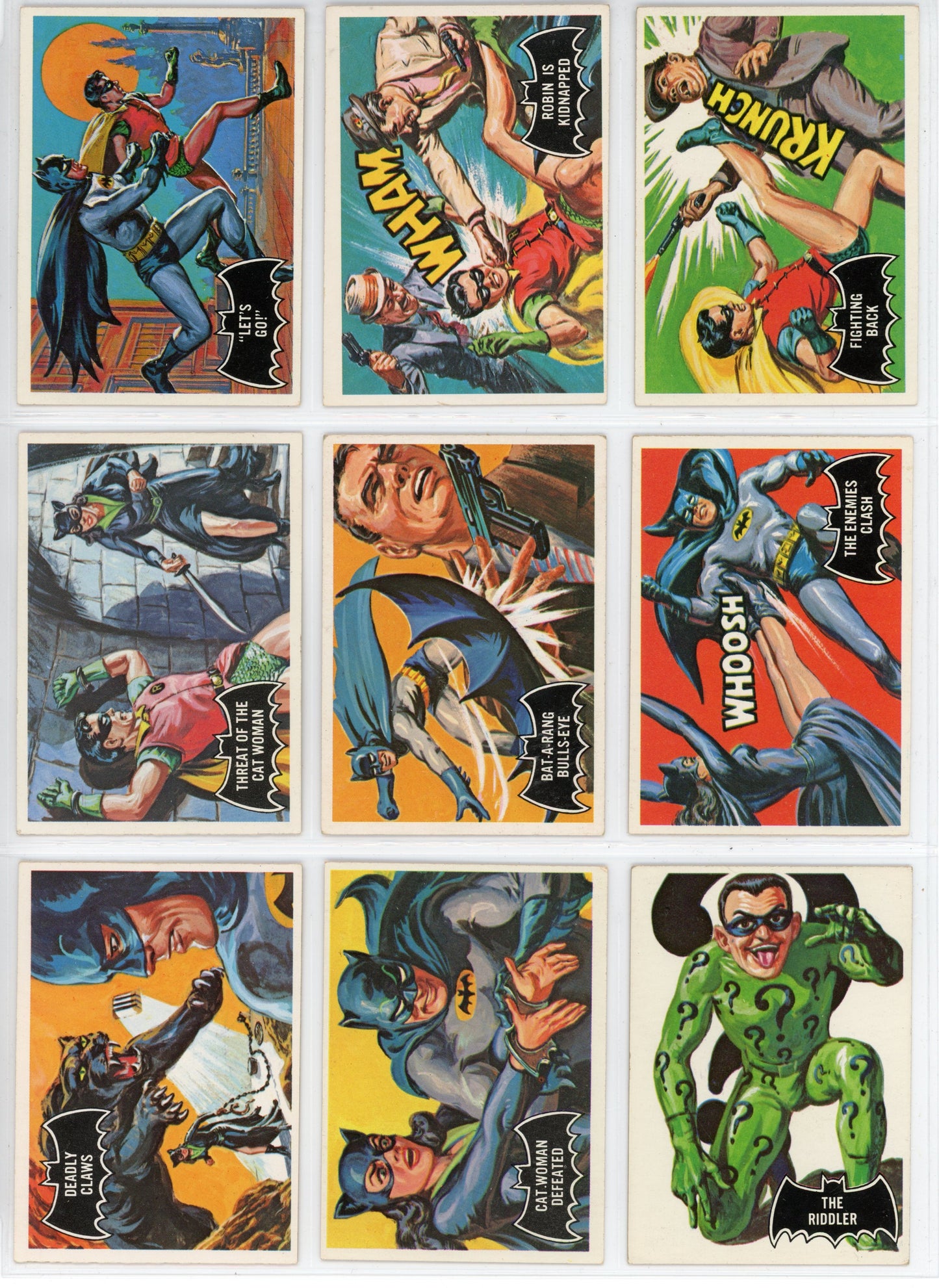 1966 O-Pee-Chee Batman Trading Cards Complete Set (54 Cards) Includes Rookie Card