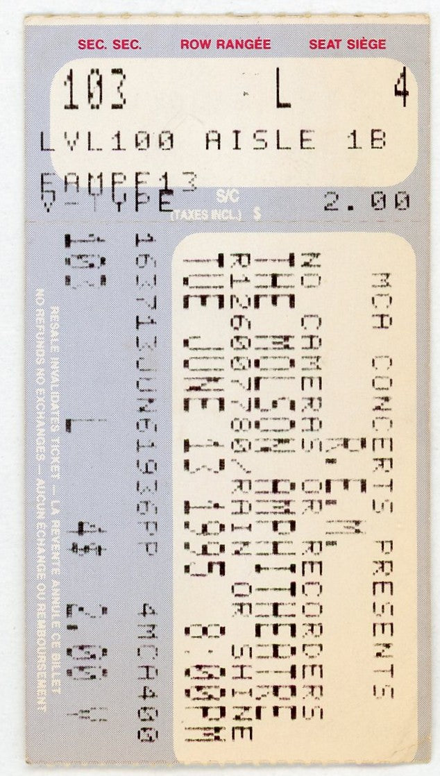 R.E.M. Vintage Concert Ticket Molson Amphitheatre (Toronto, 1995)
