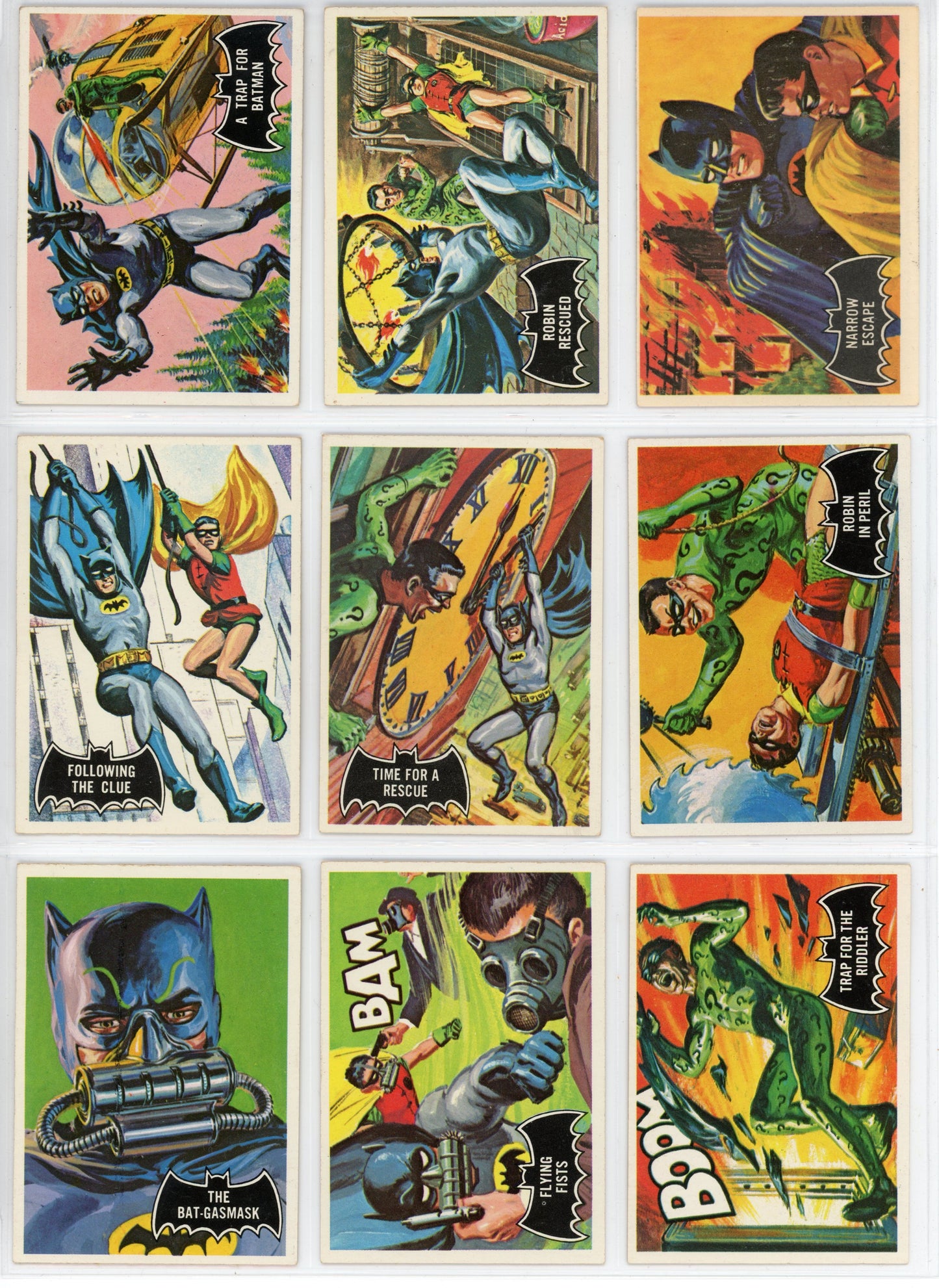 1966 O-Pee-Chee Batman Trading Cards Complete Set (54 Cards) Includes Rookie Card