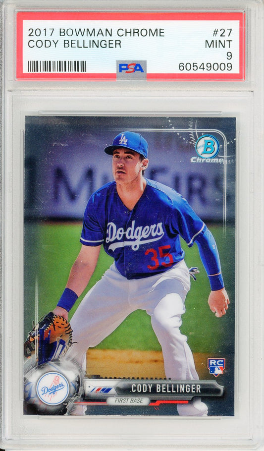 2017 Bowman Chrome Cody Bellinger Graded Baseball Card PSA 9