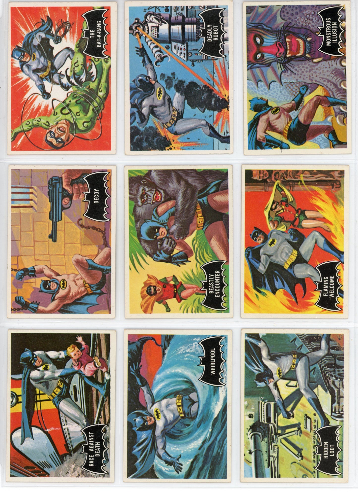 1966 O-Pee-Chee Batman Trading Cards Complete Set (54 Cards) Includes Rookie Card