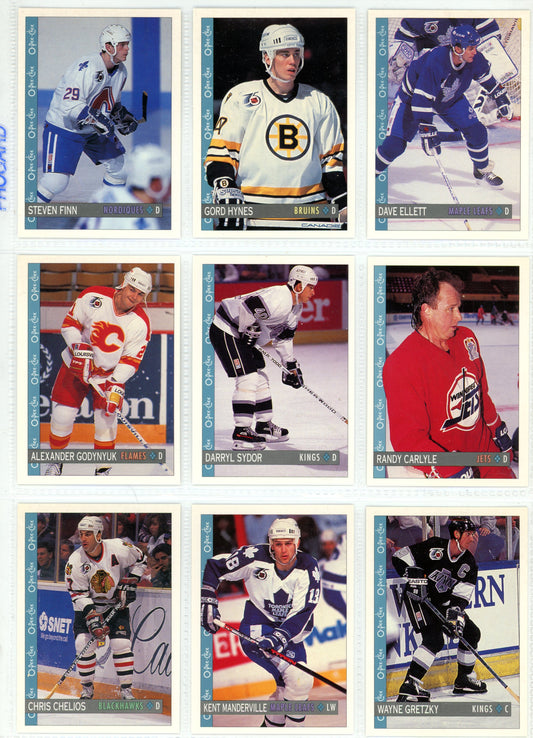 1992/93 O-Pee-Chee & OPC Premier NHL Hockey Card Complete Sets (528 Cards) + Inserts