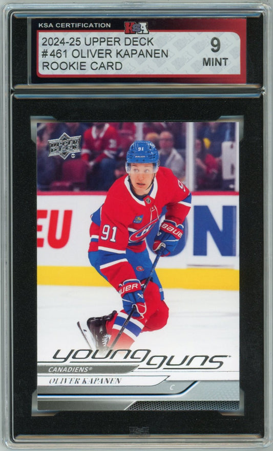 2024/25 Upper Deck Oliver Kapanen Young Guns Graded Rookie Card #461 KSA 9