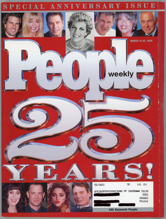 People Weekly Vintage Magazine (March 15-22, 1999) Special 25th Anniversary Issue Subscription