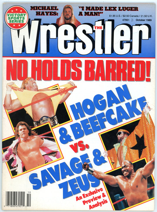 The Wrestler Vintage Wrestling Magazine (October, 1989) Hulk Hogan, Brutus Beefcake