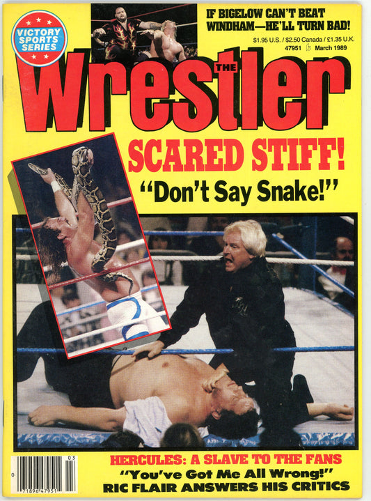 The Wrestler Vintage Wrestling Magazine (March, 1989) Jake "The Snake" Roberts