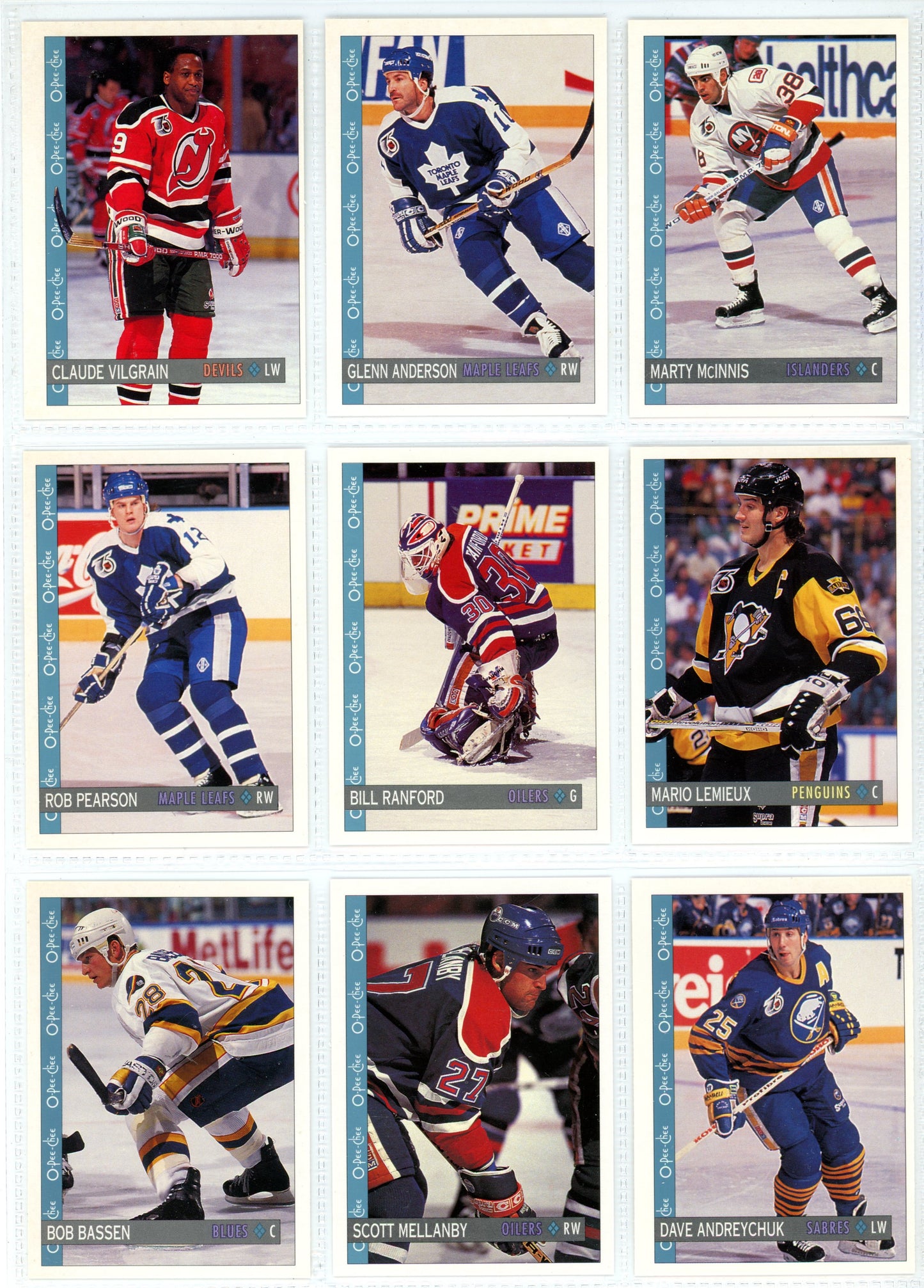 1992/93 O-Pee-Chee & OPC Premier NHL Hockey Card Complete Sets (528 Cards) + Inserts