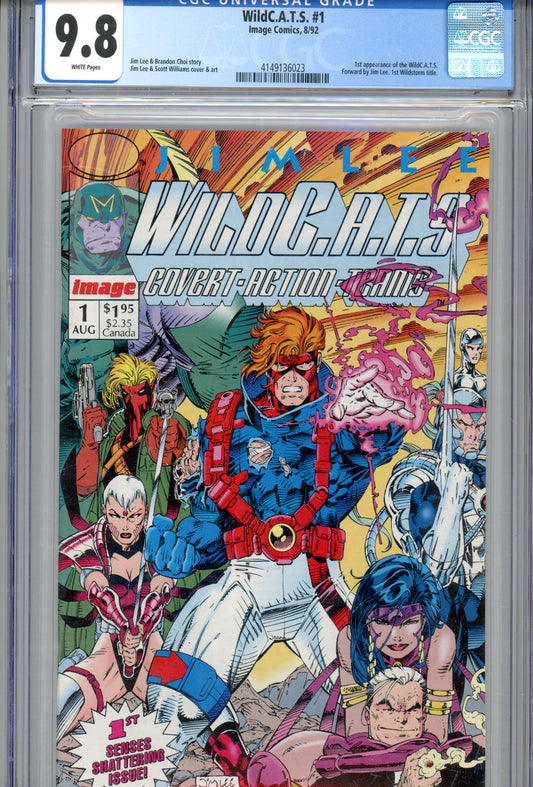 1992 WildC.A.T.S. #1 Graded Comic Book WildCATS 1st Appearance CGC 9.8